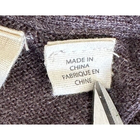 Anthropologie Sparrow Brown Scalloped 3/4-Sleeve Snap Closure Cardigan Sz M - Picture 9 of 12